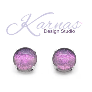 Unicorn Tears Iridescent Glass Cabochon Earrings